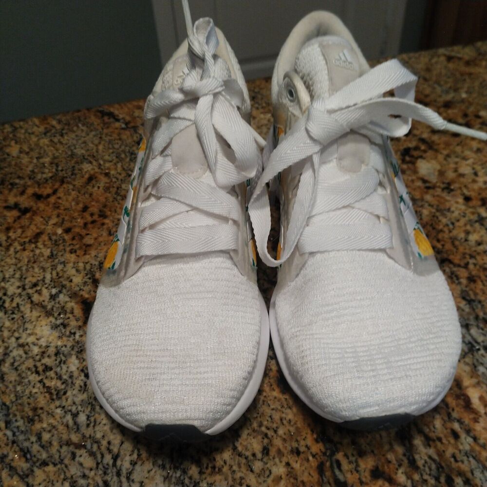 Rare Adidas Edge Lux 4 Floral White/Gold/Yellow Running Shoes FW9267 Womens US 6 - Picture 9 of 13